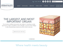 Tablet Screenshot of dermatologyconsultants.org